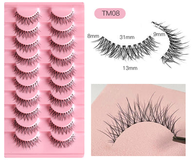 Pestañas Postizas Transparentes con Hilo de Pesca Natural - 10 Pares Efecto Cruzado - Image 31