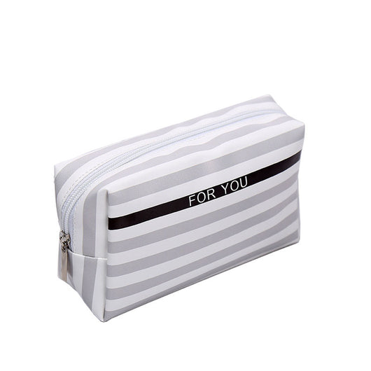 Bolsa de Cosméticos a Rayas para Viajes y Almacenamiento Portátil - Image 6