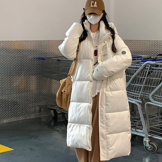 Abrigo Acolchado Grueso Estilo Coreano Suelto para Mujer - Image 6