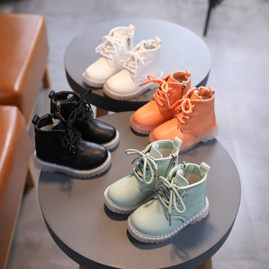 Botas Martin Infantiles Estilo Británico con Suela Suave y Antideslizante