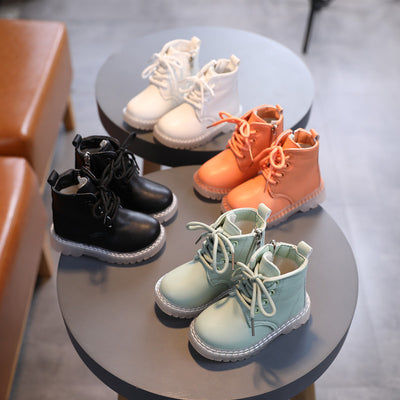 Botas Martin Infantiles Estilo Británico con Suela Suave y Antideslizante