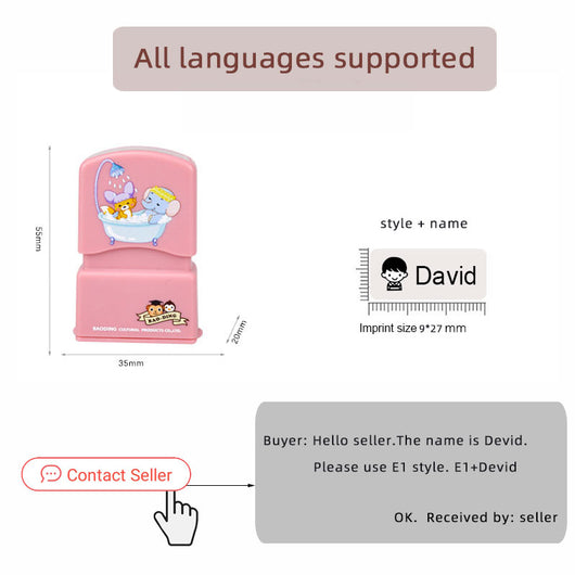 Sellos Personalizados para Ropa Infantil - Mini Sellos Estampadores - Image 8