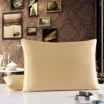 Funda de Almohada Doble Cara de Seda Pura 19 M Color Sólido - Image 13