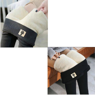Leggings de Terciopelo Cordero Gris y Negro - Image 13
