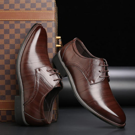 Zapatos de Cuero Británicos Talla Grande para Hombre - Image 3