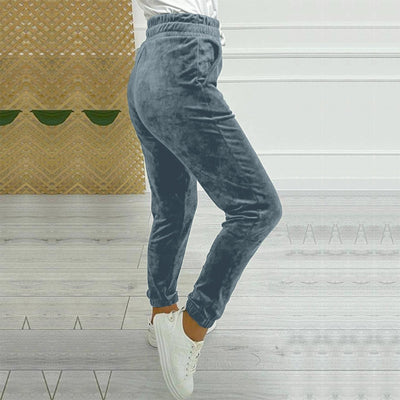 Pantalones Jogger de Terciopelo Estilo Coreano con Cintura Elástica para Mujer - Image 33