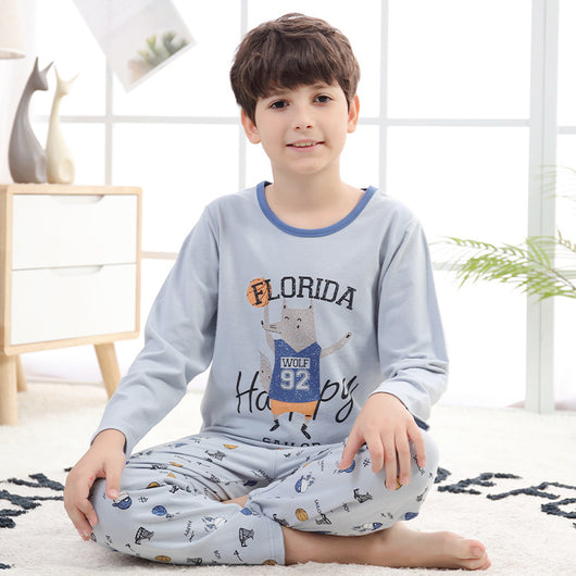 Pijama Infantil de Algodón Puro Manga Larga Primavera Otoño - Image 20