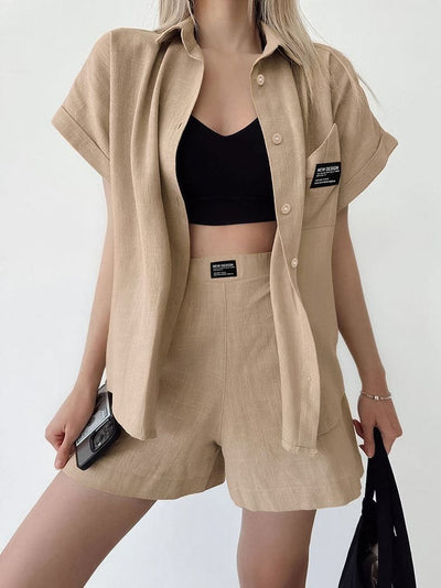 Conjunto Casual Mujer: Blusa Manga Corta y Shorts - Image 6