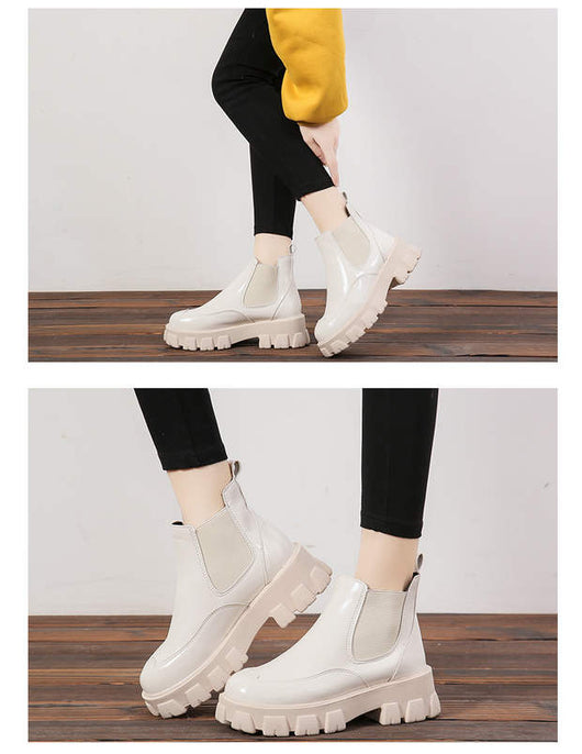 Botas de Cuero Charol con Tacón Cuña - Versátiles y Elegantes - Image 13