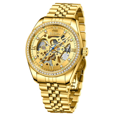 Reloj de Acero Inoxidable con Diamantes y Correa Sólida - Image 3