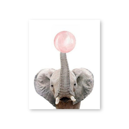 Cuadro Moderno Elefante Soplando Burbujas sin Marco - Image 12