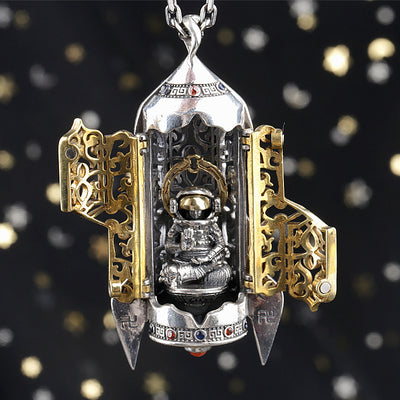 Collar Pendante Astronauta en Plata S925 - Image 6