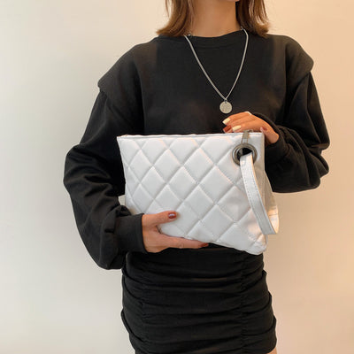 Bolso Cuadrado Textura Diamante Estilo Oeste Minimalista