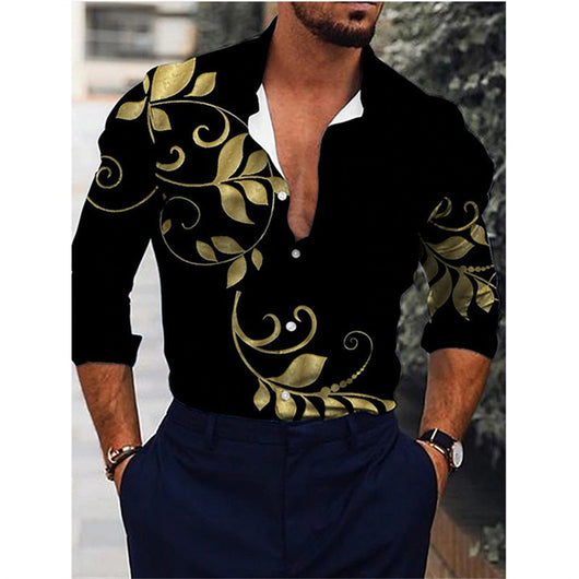 Camisa de Manga Larga con Estampado Degradado 3D - Image 14