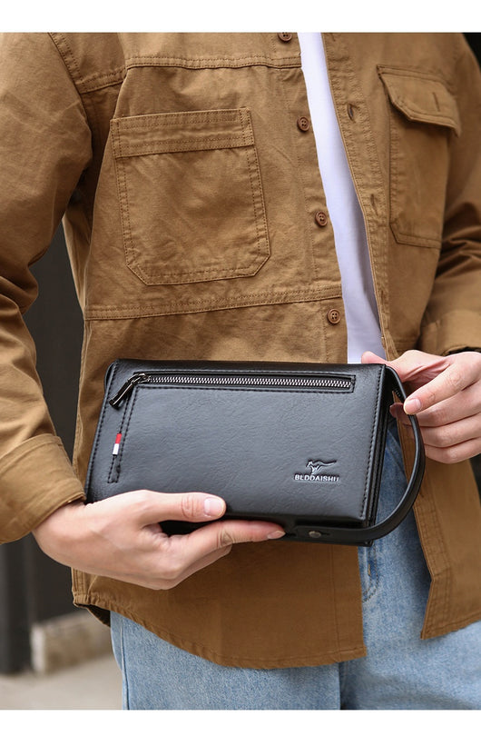 Billetera Masculina de Diseño Clutch con Cierre de Combinación - Image 17