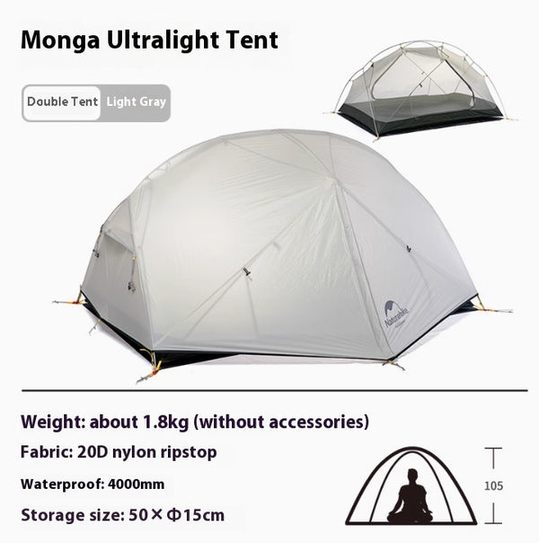 Tienda de Campaña Ultraligera Impermeable 20D para Camping Portátil - Image 9