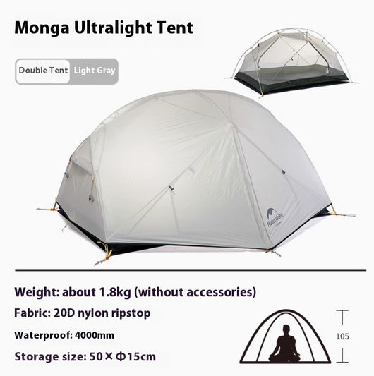 Tienda de Campaña Ultraligera Impermeable 20D para Camping Portátil - Image 9