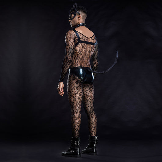 Traje Sensual Transparente para Hombre - Diseño Perspectiva Completo - Image 5