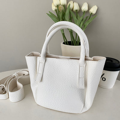 Bolso Bandolera Canasta de Cuero Suave Litchi - Image 9
