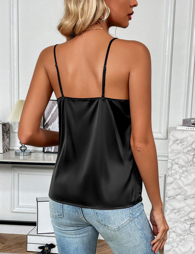 Blusa Tipo Tank Top de Seda con Tirantes Ajustables para Mujer - Image 16