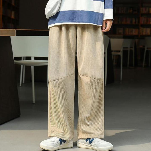 Pantalones Corduroy Holgados de Pierna Recta para Hombre - Primavera y Otoño - Image 6