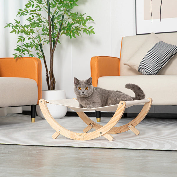 Cama Hamaca Plegable para Gatos - Nido de Madera Maciza