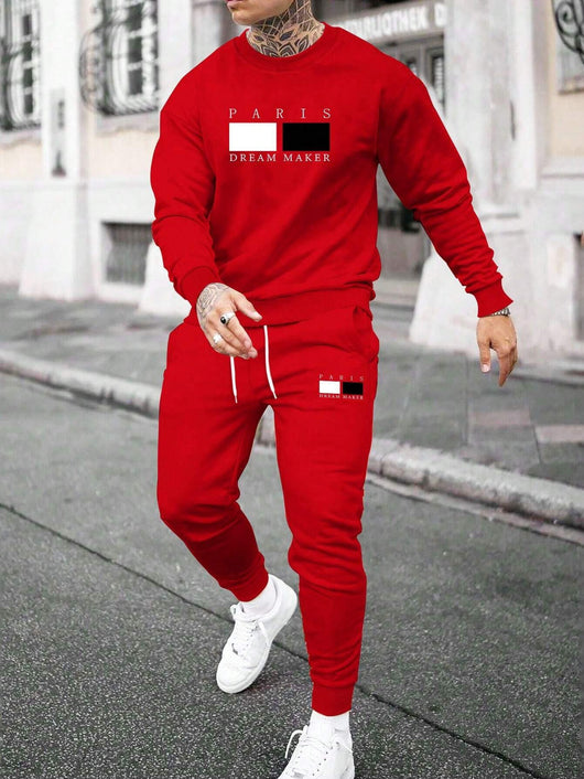 Conjunto de Sudadera Estampada y Pantalón de Fleece Casual - Image 8