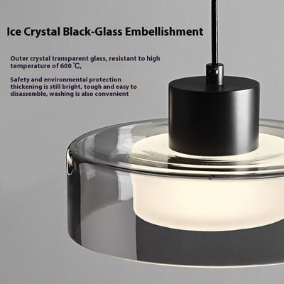 Lámpara de Techo Dormitorio Cobre Moderno Minimalista con Cristal - Image 4