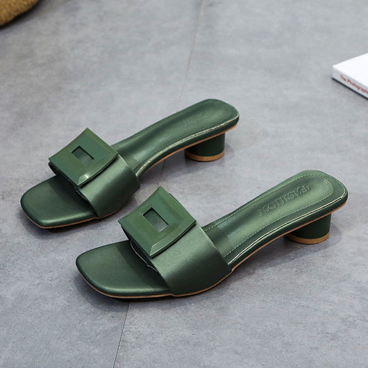 Sandalias con Hebilla Cuadrada Gruesa Versátil - Image 11