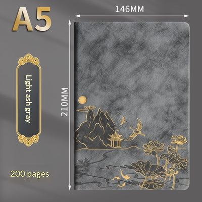 Set de Cuaderno A5 Estilo Chino Vintage para Negocios y Oficina en Caja de Regalo - Image 9