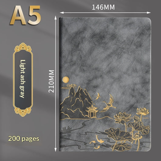 Set de Cuaderno A5 Estilo Chino Vintage para Negocios y Oficina en Caja de Regalo - Image 9
