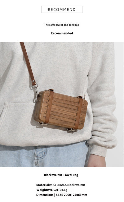 Bolso Bandolera de Madera Personalizado Trendy Log Creative - Image 13