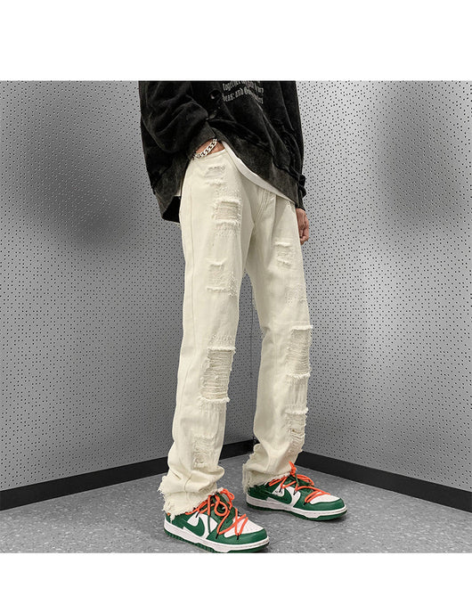 Pantalones Vaqueros Rotos Slim Bootcut para Hombre - Image 10