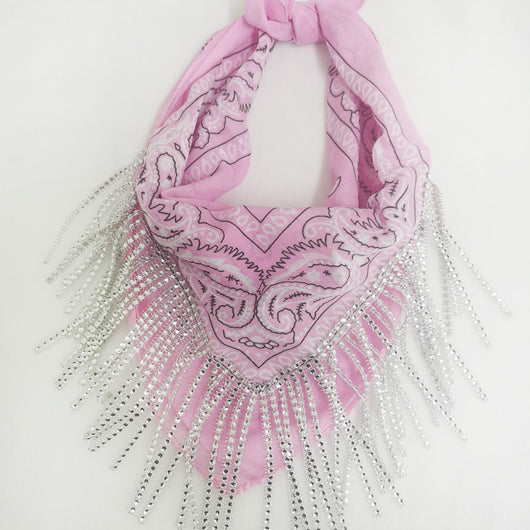 Pañuelo Vintage Paisley con Borla de Diamantes - Image 6