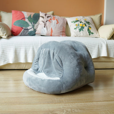 Cama Felina de Terciopelo Mongoliano con Cortina - Refugio Semiabierto Cómodo para Gatos - Image 6