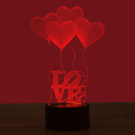 Lámpara Nocturna 3D Táctil Amor Colorida - Image 5