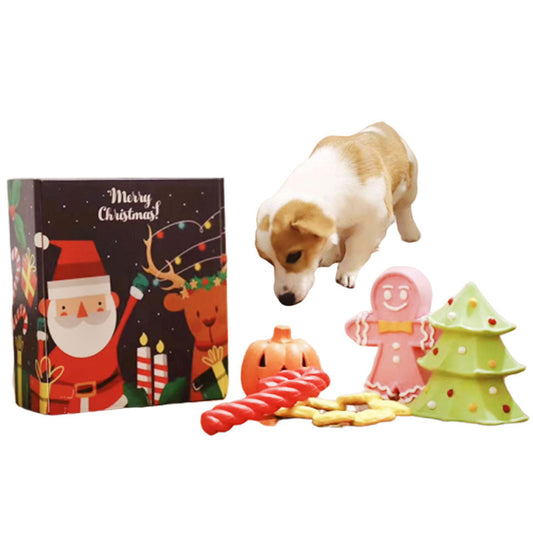 Juguete Navideño Resistente para Perros - Goma Segura