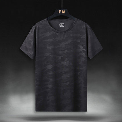 Camiseta Manga Corta de Seda para Hombre - Secado Rápido Cuello Redondo - Image 45