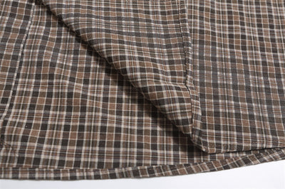 Camisa Cuadriculada Holgada para Hombre - Estilo Casual Versátil - Image 11