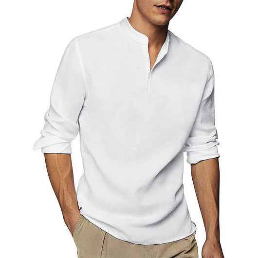 Camisa Clásica Negra de Algodón con Mangas Largas - Image 11