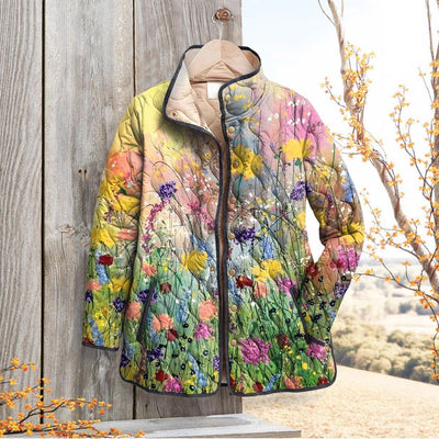Chaqueta Acolchada para Mujer con Estampado Floral Digital - Image 5