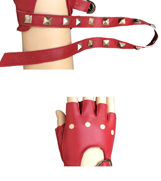 Guantes Góticos Punk Rock Medio Dedo para Mujer - Image 7