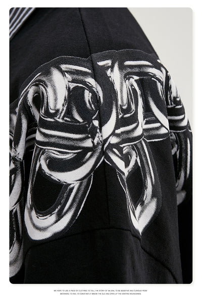 Playera Hombre Manga Corta Cadena Metálica Negra Personalizada - Image 15