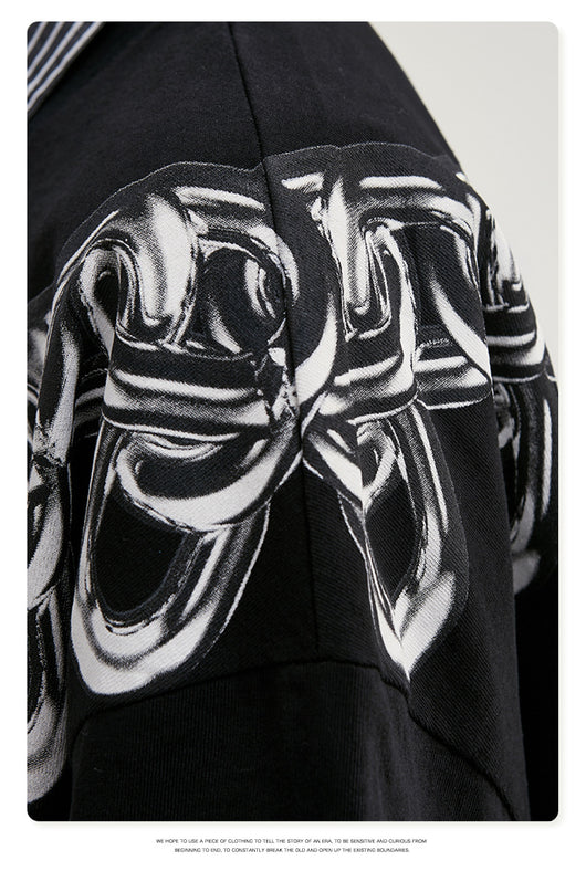 Playera Hombre Manga Corta Cadena Metálica Negra Personalizada - Image 15