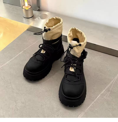 Bota de Trabajo Plataforma Retro para Mujer - Estilo Hiking - Image 15