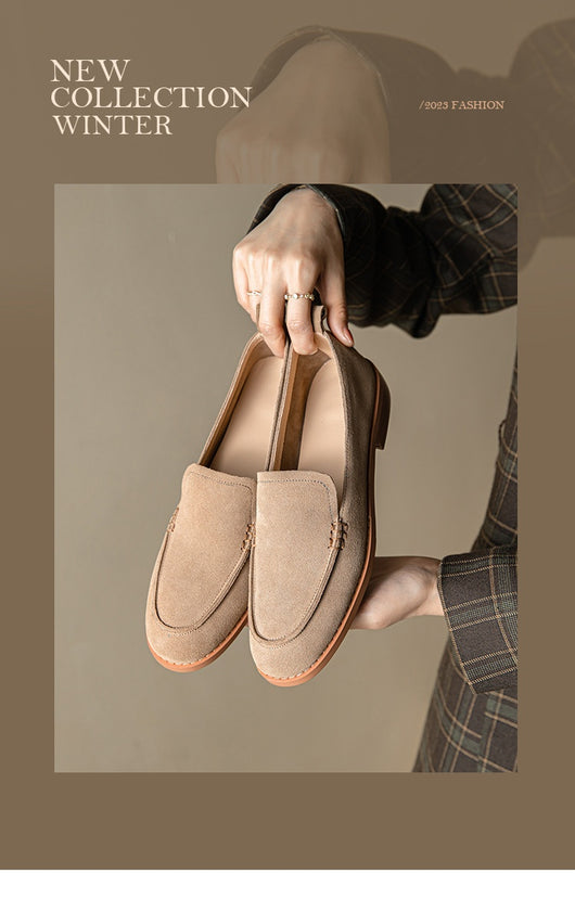 Zapatos Planos Mujer Otoño con Tacón Grueso y Punta Baja - Image 12