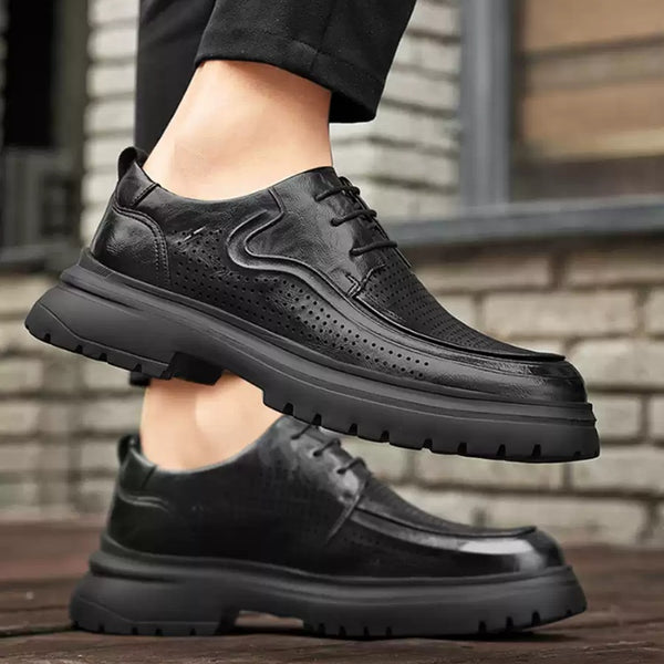 Zapatos de Cuero para Hombre Verano Transpirables Suela Suave Casual Ejecutivo