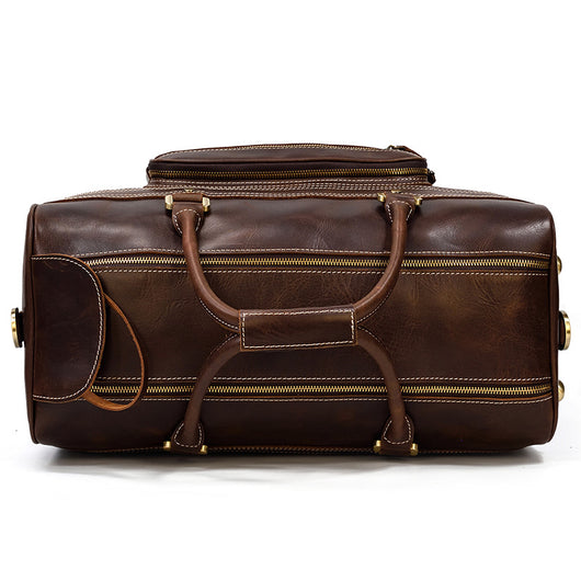 Maletín de Cuero Genuino Vintage para Viajes - Bolsa Retro Estilo Ejecutivo - Image 15