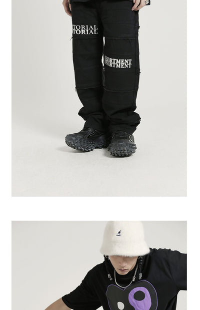 Jeans Rectos Estilo Hip-hop Europeo y Americano con Capas - Image 9