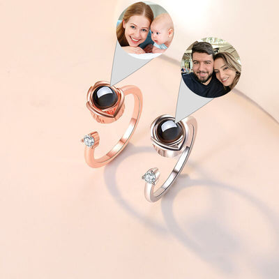 Anillos de Pareja con Proyección Personalizada para Él y Ella - Image 12
